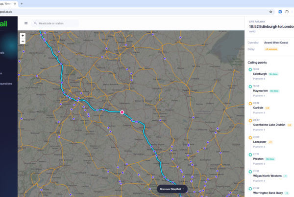 MapRail screenshot