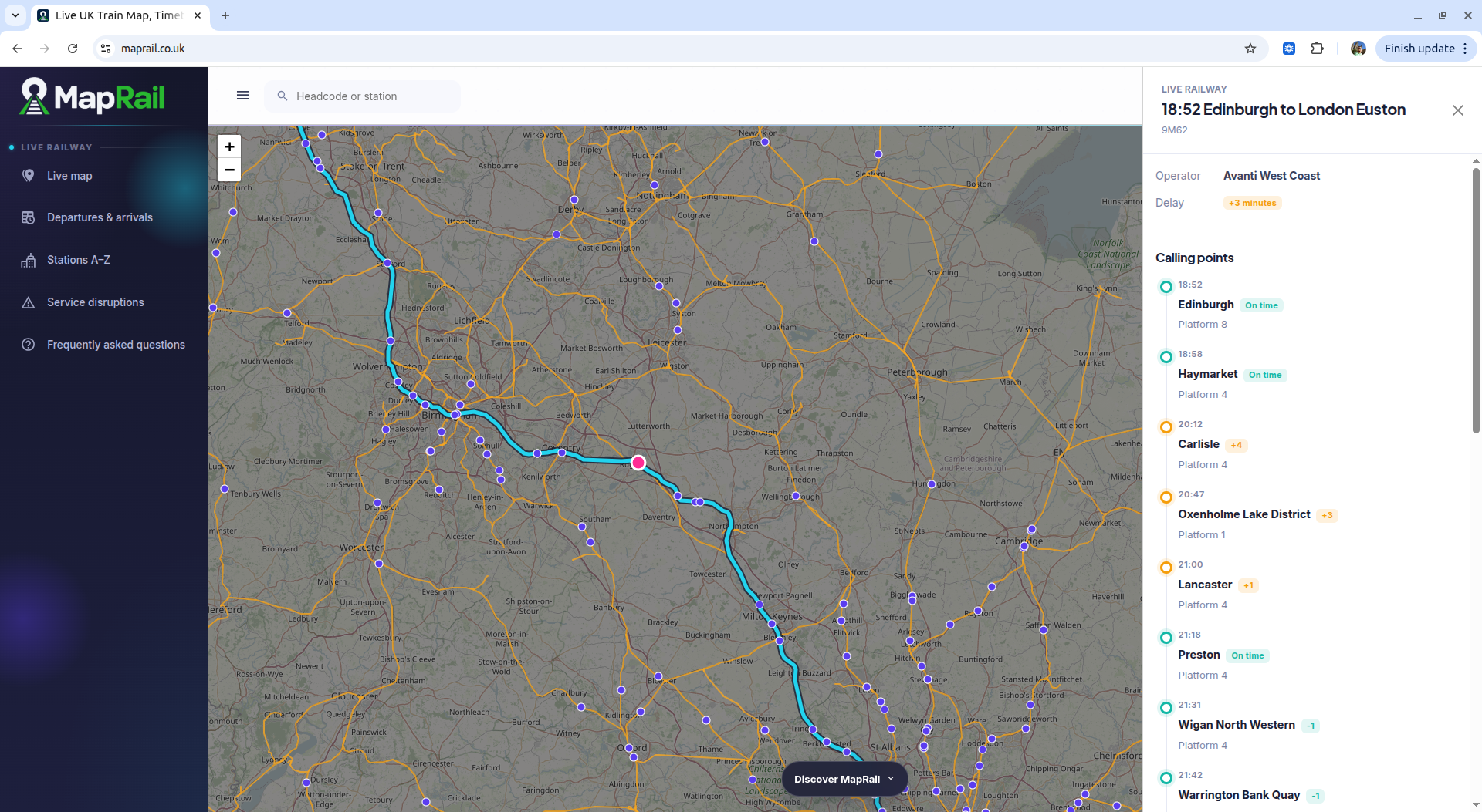 MapRail screenshot